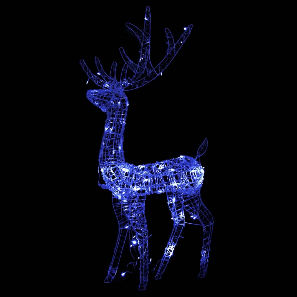Acrylic Reindeer Christmas Decorations 2 pcs 128 cm Blue