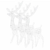 Acrylic Reindeer Christmas Decorations 3 pcs 128 cm Blue