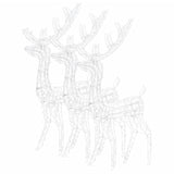 Acrylic Reindeer Christmas Decorations 3 pcs 120 cm Blue - Top-Down View