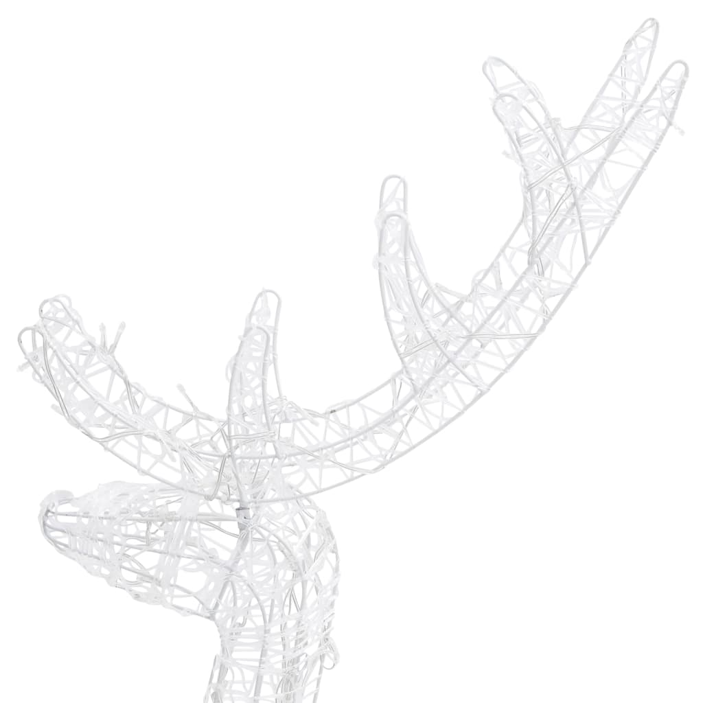 Acrylic Reindeer Christmas Decorations 3 pcs 128 cm Blue