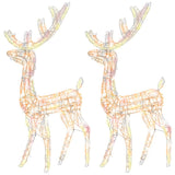 Acrylic Reindeer Christmas Decorations 2 pcs 120cm Multicolour - Side View