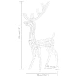 Acrylic Reindeer Christmas Decorations 2 pcs 128cm Multicolour