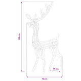 Acrylic Reindeer Christmas Decorations 3 pcs 128cm Multicolour