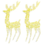 XXL Acrylic Christmas Reindeers 250 LED 2 pcs 180 cm Warm White