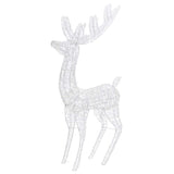 XXL Acrylic Christmas Reindeers 250 LED 2 pcs 180 cm Warm White - Top-Down View