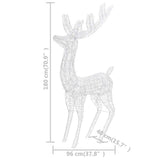 XXL Acrylic Christmas Reindeers 250 LED 2 pcs 180 cm Warm White