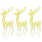 XXL Acrylic Christmas Reindeers 250 LED 3 pcs 180 cm Warm White