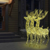 XXL Acrylic Christmas Reindeers 250 LED 3 pcs 180 cm Warm White - Close-Up Angle