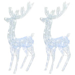 XXL Acrylic Christmas Reindeers 250 LED 2 pcs 180 cm Cold white