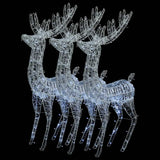 XXL Acrylic Christmas Reindeers 250 LED 3 pcs 180 cm Cold white - Top-Down View