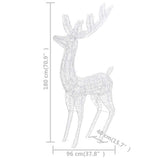 XXL Acrylic Christmas Reindeers 250 LED 2 pcs 180 cm Blue