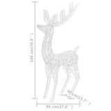 XXL Acrylic Christmas Reindeers 250 LED 2 pcs 180 cm Blue - Low Angle