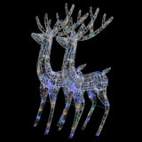 XXL Acrylic Christmas Reindeers 250 LED 2 pcs 180 cm Multicolour - Front View