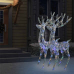 XXL Acrylic Christmas Reindeers 250 LED 2 pcs 180cm Multicolour
