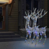 XXL Acrylic Christmas Reindeers 250 LED 2 pcs 180 cm Multicolour - 45-Degree Angle