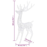XXL Acrylic Christmas Reindeers 250 LED 2 pcs 180 cm Multicolour - Close-Up Angle