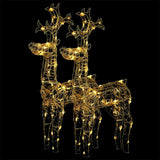 Reindeer Christmas Decorations 2 pcs 60x16x100 cm Acrylic - Front View