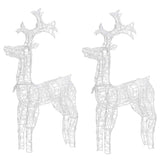 Reindeer Christmas Decorations 2 pcs 60x16x100 cm Acrylic