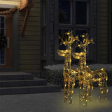 Reindeer Christmas Decorations 2 pcs 60x16x100 cm Acrylic - Close-Up Angle