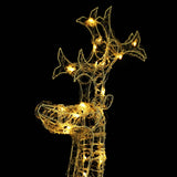 Reindeer Christmas Decorations 2 pcs 60x16x100 cm Acrylic - Extra Image