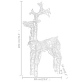 Reindeer Christmas Decorations 2 pcs 60x16x100 cm Acrylic - Extra Image