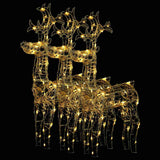 Reindeer Christmas Decorations 3 pcs 60x16x100 cm Acrylic - Top-Down View