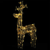 Reindeer Christmas Decorations 3 pcs 60x16x100 cm Acrylic - Extra Image