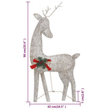 Christmas Reindeers 6 pcs Gold Warm White Mesh - Extra Image