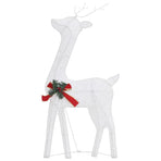 Christmas Reindeers 6 pcs White Cold White Mesh