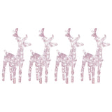 Christmas Reindeers 4 pcs Warm White 160 LEDs Acrylic - Front View