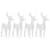 Christmas Reindeers 4 pcs Warm White 160 LEDs Acrylic - Side View