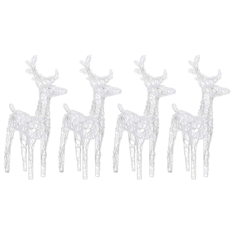 Christmas Reindeers 4 pcs Warm White 160 LEDs Acrylic