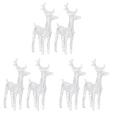 Christmas Reindeers 6 pcs Warm White 240 LEDs Acrylic