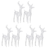 Christmas Reindeers 6 pcs Warm White 240 LEDs Acrylic - Side View