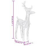 Christmas Reindeers 6 pcs Warm White 240 LEDs Acrylic - Rear View