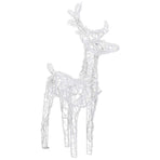 Christmas Reindeers 4 pcs Cold White 160 LEDs Acrylic