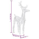 Christmas Reindeers 4 pcs Cold White 160 LEDs Acrylic - Rear View