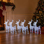 Christmas Reindeers 6 pcs Cold White 240 LEDs Acrylic