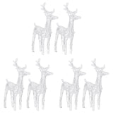 Christmas Reindeers 6 pcs Cold White 240 LEDs Acrylic - Side View
