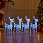 Christmas Reindeers 4 pcs Blue 160 LEDs Acrylic