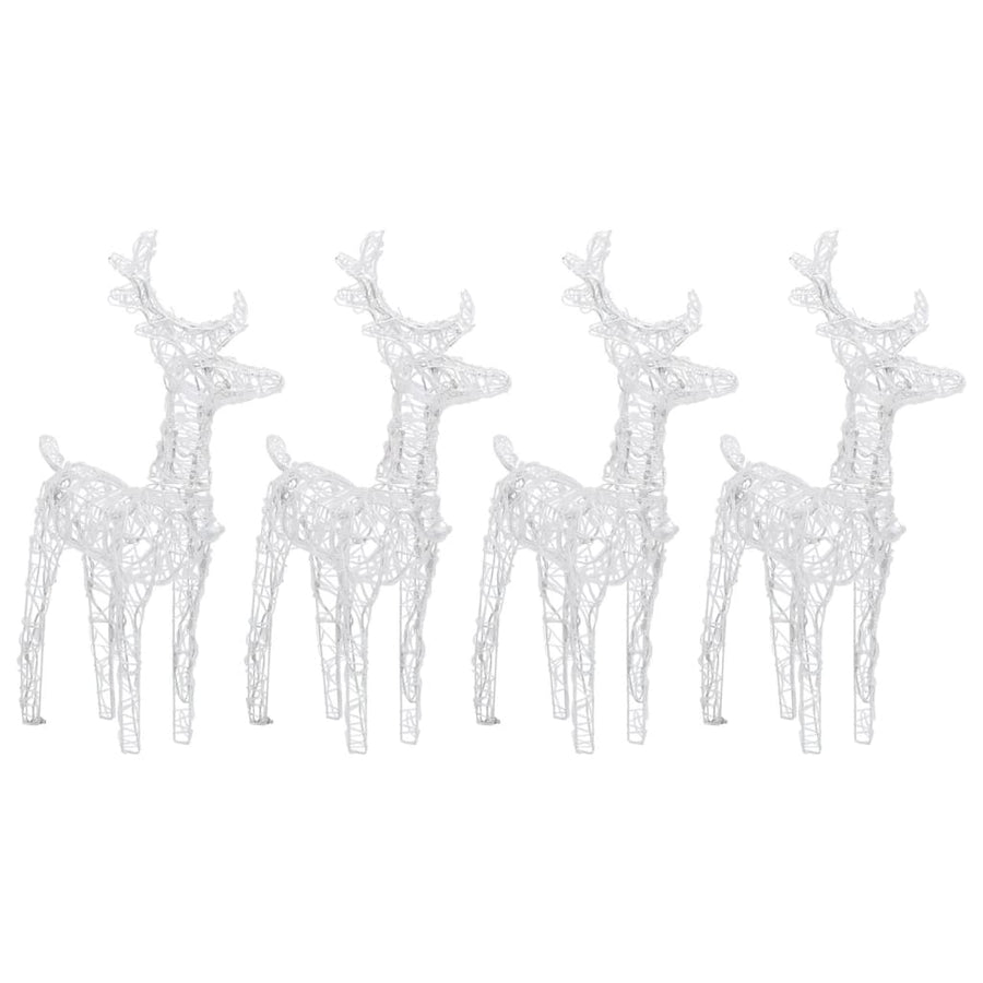 Christmas Reindeers 4 pcs Blue 160 LEDs Acrylic
