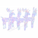 Christmas Reindeers 4 pcs Multicolour 160 LEDs Acrylic - Front View