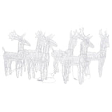 Christmas Reindeers 6 pcs Multicolour 240 LEDs Acrylic - Side View