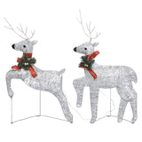 Christmas Reindeers 4 pcs Silver 80 LEDs - 45-Degree Angle