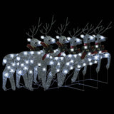Christmas Reindeers 6 pcs Silver 120 LEDs - Side View