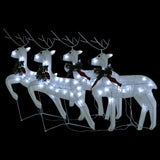 Christmas Reindeers 4 pcs White 80 LEDs - Side View
