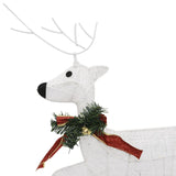 Christmas Reindeers 4 pcs White 80 LEDs - Low Angle