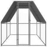 Outdoor Chicken Cage 2x4x2 m Galvanised Steel - Front View