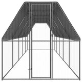 Outdoor Chicken Cage 2x10x2 m Galvanised Steel - Front View