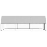 Outdoor Chicken Cage 3x6x2 m Galvanised Steel - Front View